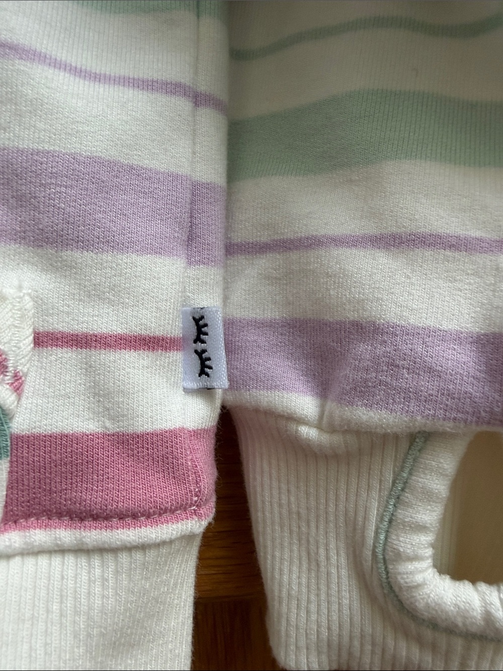 Little Sleepies PLAY 18-24 Month Toddler Girls Striped Zip Hoodie - Picture 3 of 4